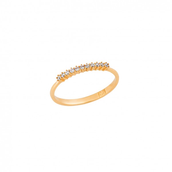 14K Gold Ring with Zircon