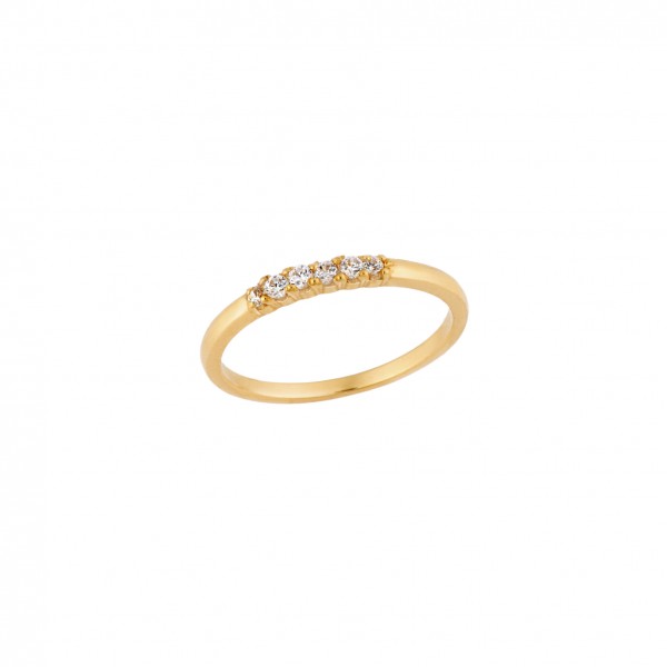 14K Gold Ring with Zircon