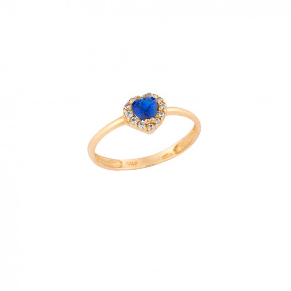 14K Gold Ring with Zircon