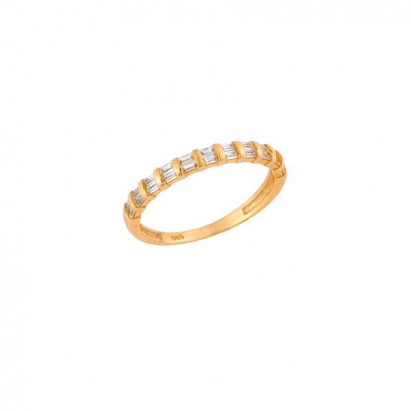 14K Gold Ring with Zircon