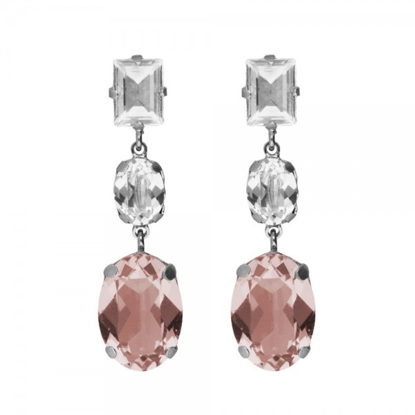 Σκουλαρίκια Victoria Cruz από Ασήμι 925 με Swarovski Πέτρες