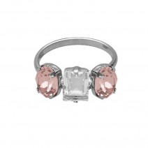 Victoria Cruz Δαχτυλίδι από ασήμι με Swarovski πέτρες