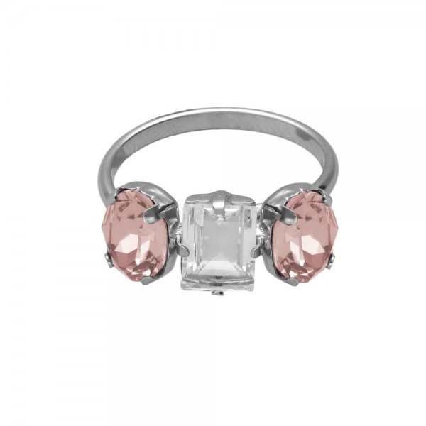 Victoria Cruz Δαχτυλίδι από ασήμι με Swarovski πέτρες