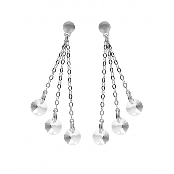 Σκουλαρίκια Victoria Cruz από Ασήμι 925 με Swarovski Πέτρες