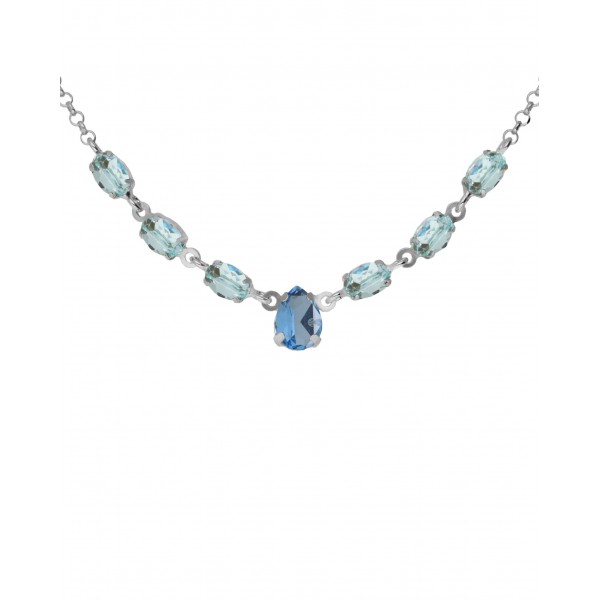 Κολιέ Victoria Cruz από Ασήμι 925 με Swarovski Πέτρες