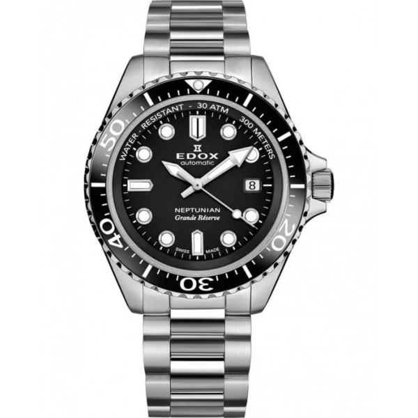 Ρολόι EDOX Neptunian Grande Reserve Automatic Silver Stainless Steel Bracelet