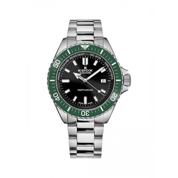Ρολόι EDOX Neptunian Automatic Silver Stainless Steel Bracelet