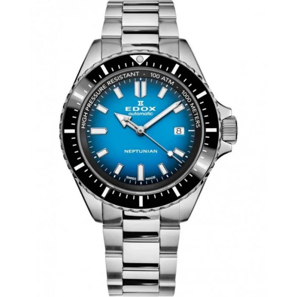 Ρολόι EDOX Neptunian Automatic Silver Stainless Steel Bracelet