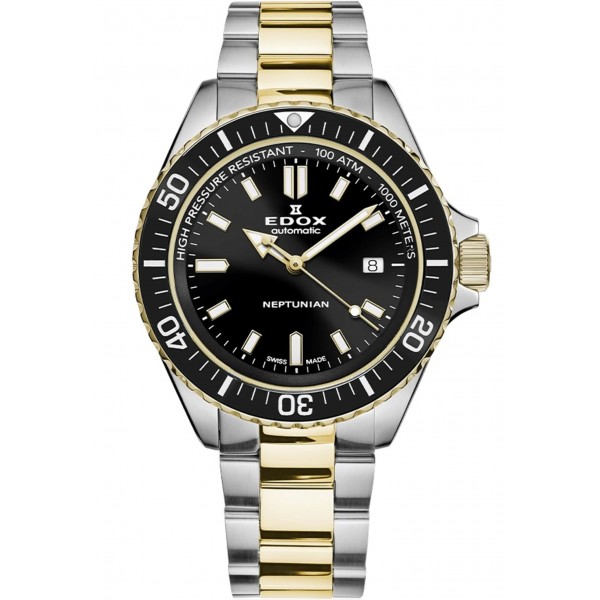 Ρολόι EDOX Neptunian Automatic Two Tone Stainless Steel Bracelet