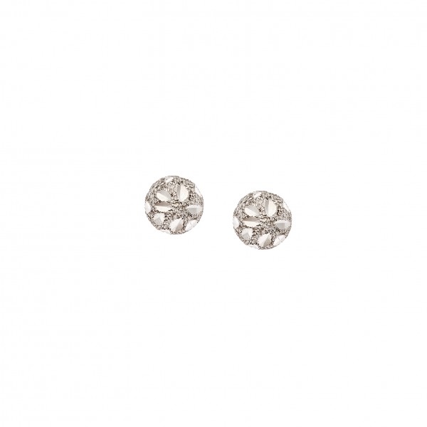 14carats white gold earrings with zircon