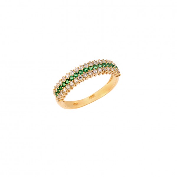 14K Gold Ring with Zircon