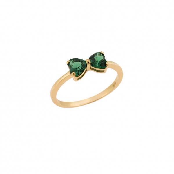 Χρυσό Δαχτυλίδι 14 καράτια με Ζιργκον 