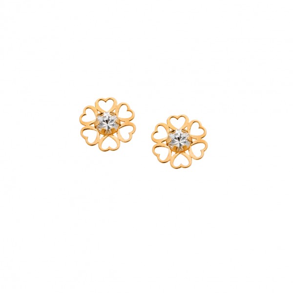 14carats gold earrings with zircon