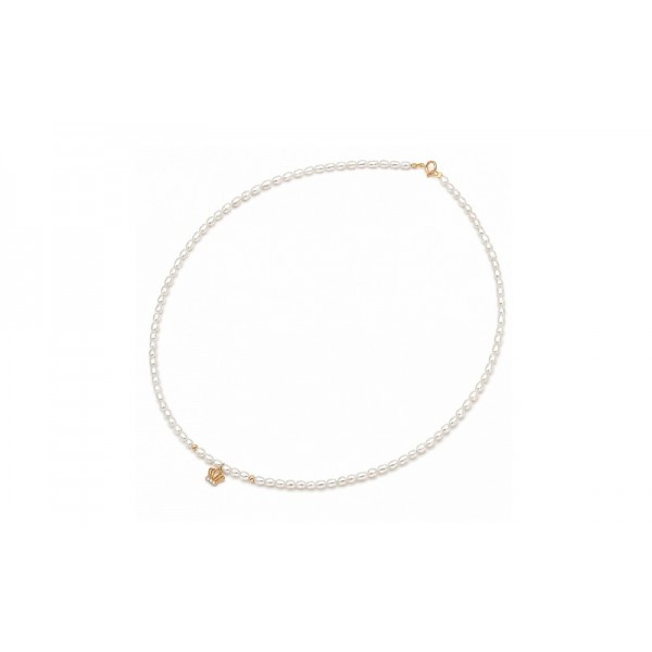 Fresh Water pearl necklace 3.0x5.0mm K14