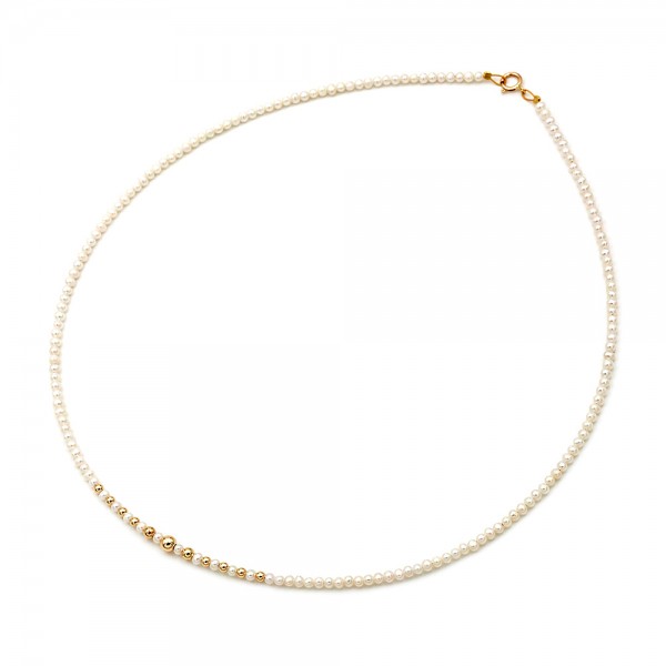 Κολιέ μαργαριτάρια Fresh Water Pearl 2,5-3,0mm Κ14