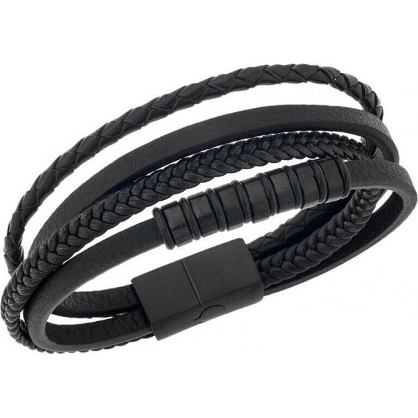 Ανδρικό Δερμάτινο Βραχιόλι Senza