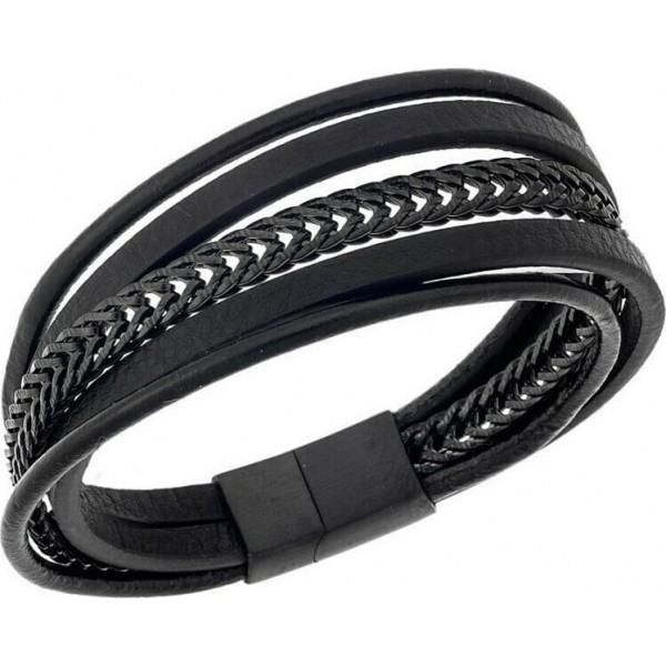 Ανδρικό Δερμάτινο Βραχιόλι Senza