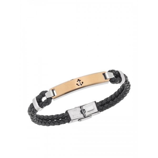 Ανδρικό Δερμάτινο Βραχιόλι Senza