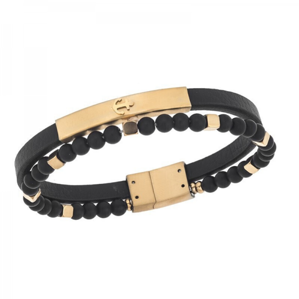 Ανδρικό Δερμάτινο Βραχιόλι Senza