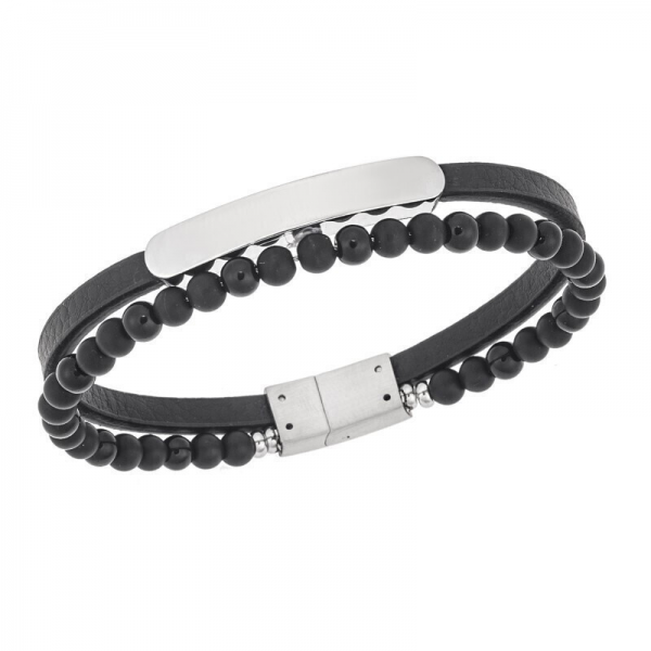Ανδρικό Δερμάτινο Βραχιόλι Senza