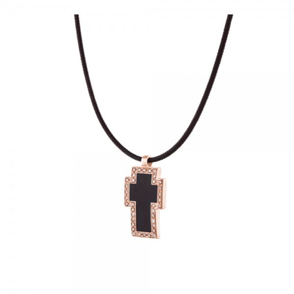 Very Gavello Σταυρός Tattoo Frame Pave 0.15ct Diamonds 