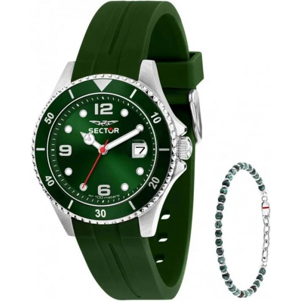 Ρολόι SECTOR 230 Green Plastic Strap Gift Set