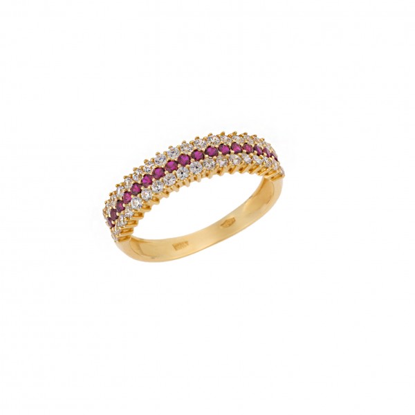 14K Gold Ring with Zircon