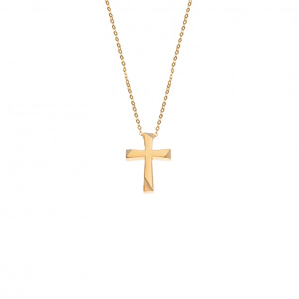 Σταυρός κίτρινος χρυσός 14 καρατιών 