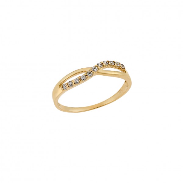 14K Gold Ring with Zircon