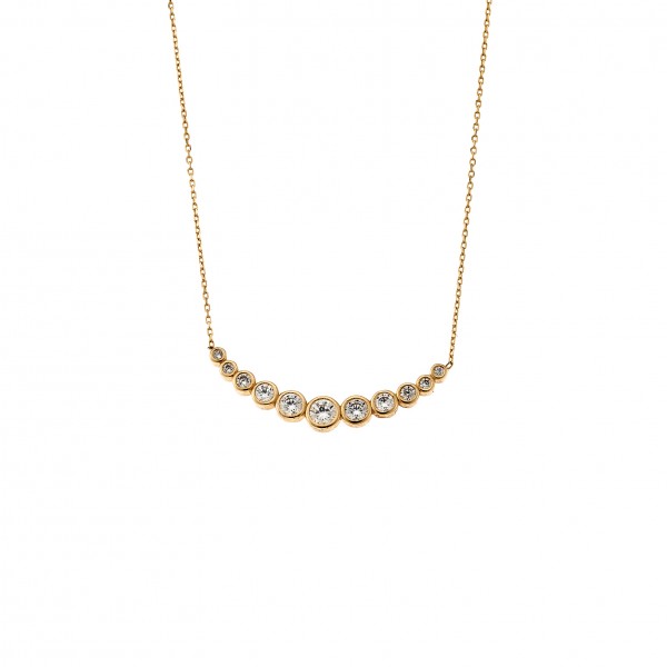 Κολιέ χρυσό 14 καρατίων με ζιργκόν