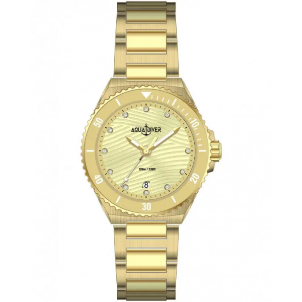 Ρολόι AQUADIVER Oceana Swarovski Gold Stainless Steel Bracelet
