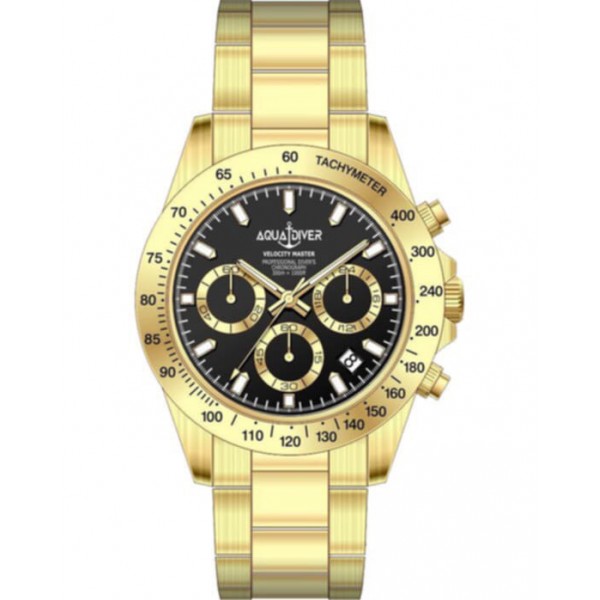 ΑQUADIVER Velocity Master Chronograph Gold Stainless Steel Bracelet SS22187G66