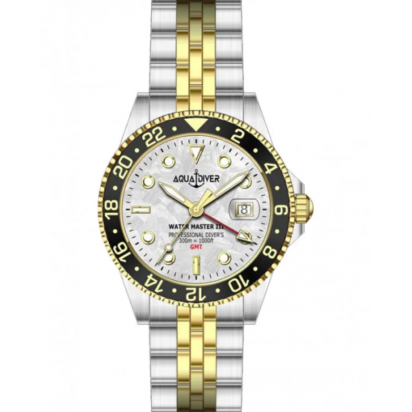 Ρολόι AQUADIVER Water Master III GMT Dual Time Two Tone Stainless Steel Bracelet