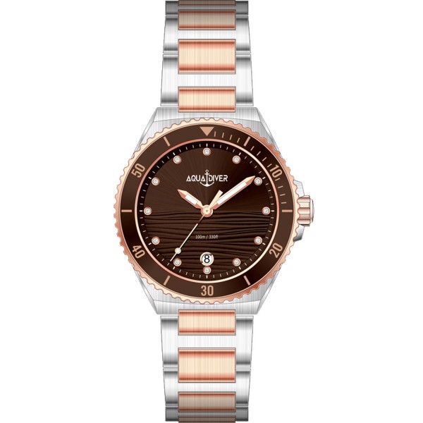 ΑQUADIVER Oceana Swarovski Two Tone Stainless Steel Bracelet SS22165L25