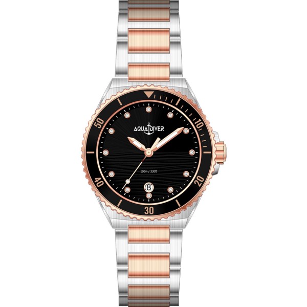 ΑQUADIVER Oceana Swarovski Two Tone Stainless Steel Bracelet SS22165L2826