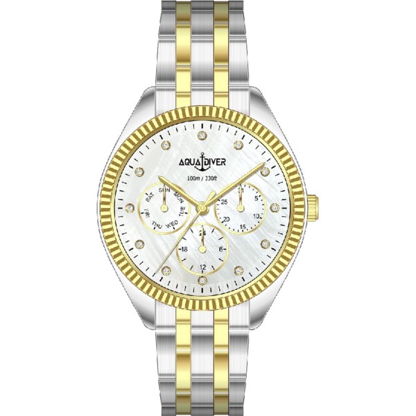 ΑQUADIVER Mermaid Swarovski Two Tone Stainless Steel Bracelet SS23067L20