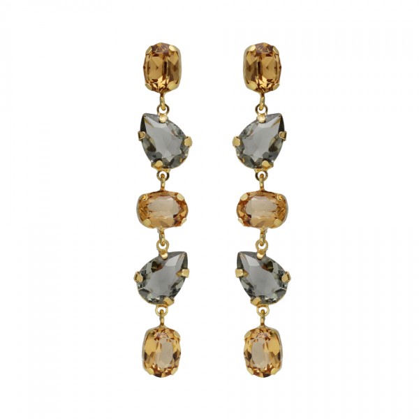 Victoria Cruz Earrings in Silver 925 with Swarovski
