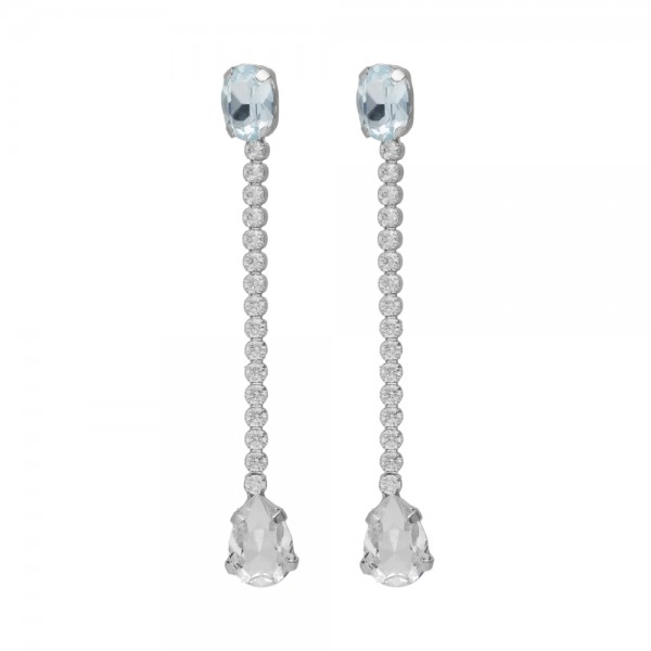Victoria Cruz Earrings in Silver 925 with Swarovski