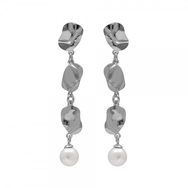 Victoria Cruz Earrings in Silver 925 with Pearls