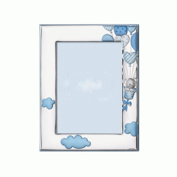 Teddy Bear Picture Frame made of Silver 9x13