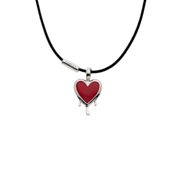 My Gavello Dali sterling silver pendant with essenza, on black cord with signature 'Gavello