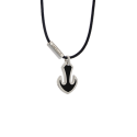 My Gavello Anchor sterling silver pendant with essenza, on black cord with signature 'Gavello