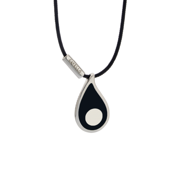 My Gavello Matix sterling silver pendant with essenza, on black cord with signature 'Gavello