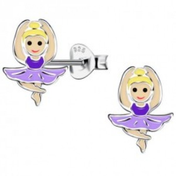 Children’s Earrings in silver 925 with enamel