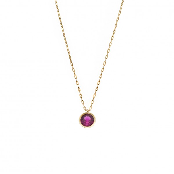 Neclace in 14 carat yellow gold with zircon