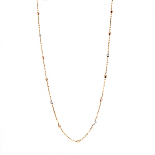 Neclace in 14 carat 3 colour gold 