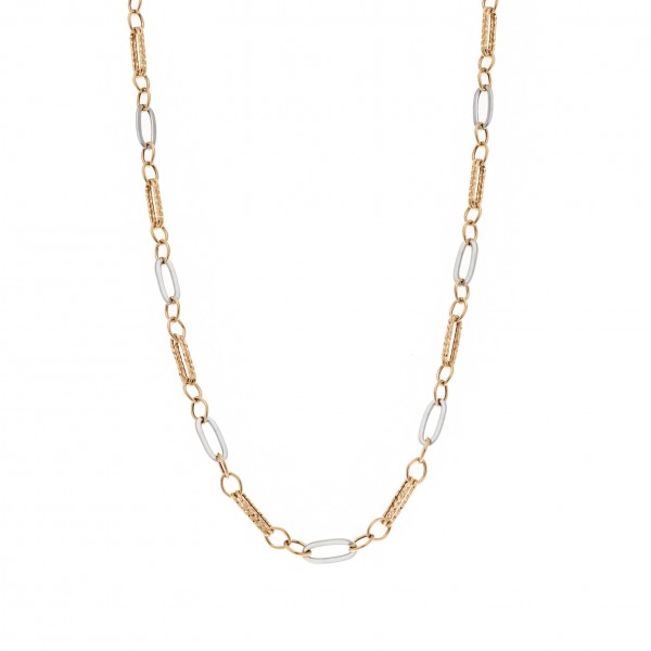 Neclace in 14 carat yellow and white gold 