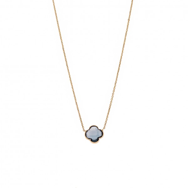 Neclace in 14 carat yellow gold with zircon