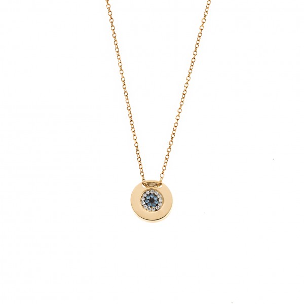 Neclace in 14 carat yellow gold with zircon