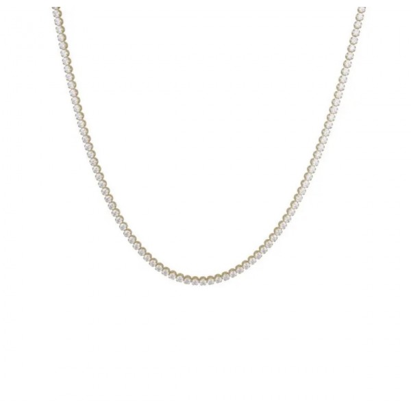 Neclace in 14 carat yellow gold with zircon